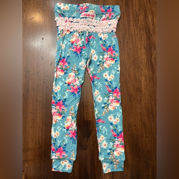 Ruffle Butts Fancy Me Floral 3T Toddler Ruffle Long Sleeve Pajama Set Bamboo NWT - Picture 8 of 13
